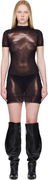 Jean Paul Gaultier The Short Bronze Body Dust Minidress