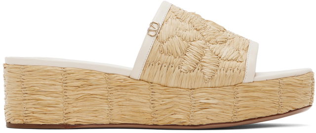 Valentino Garavani Raffia Wedge Sandals
