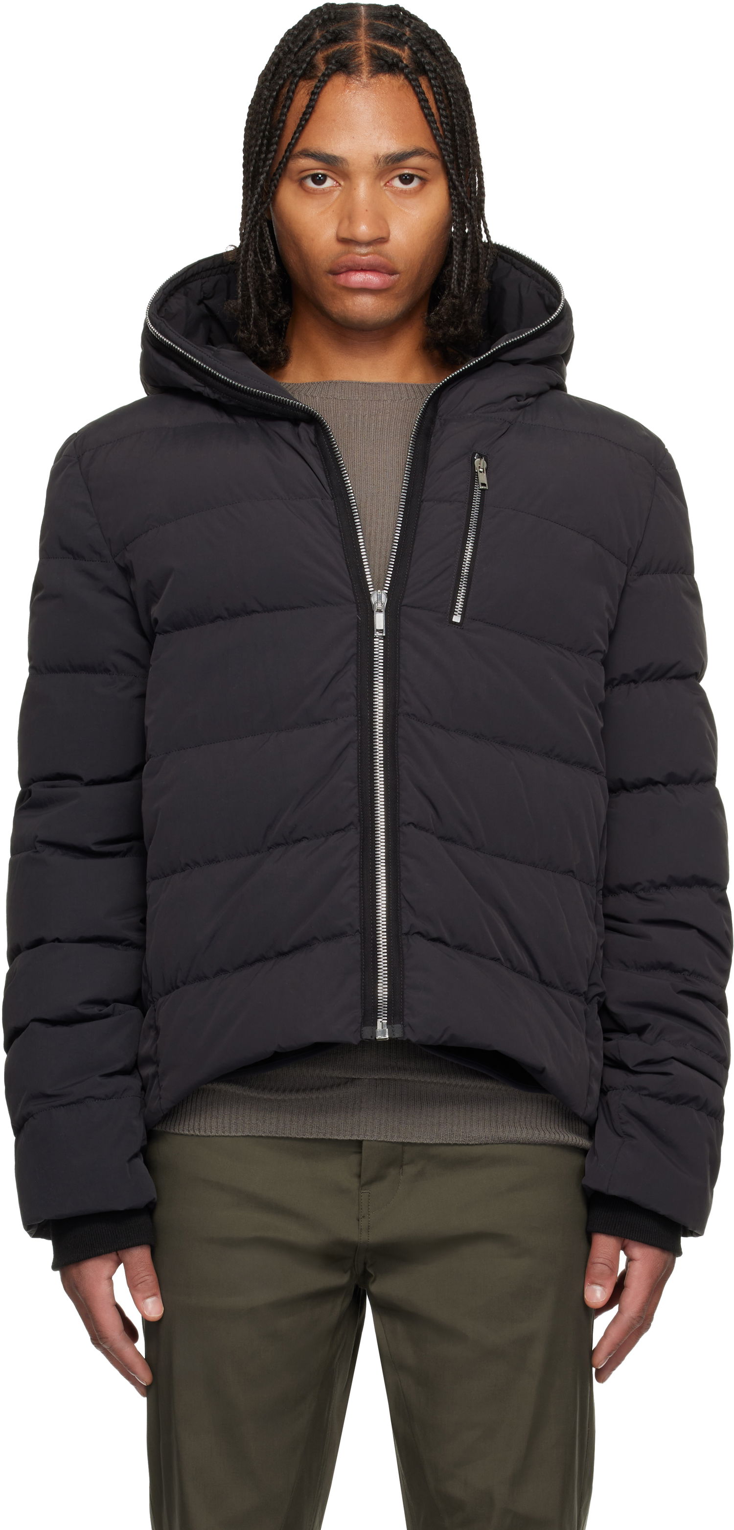Пухо яке Rick Owens Concordians Quilted Down Jacket Черно | RU02E1722 MTD1, 0