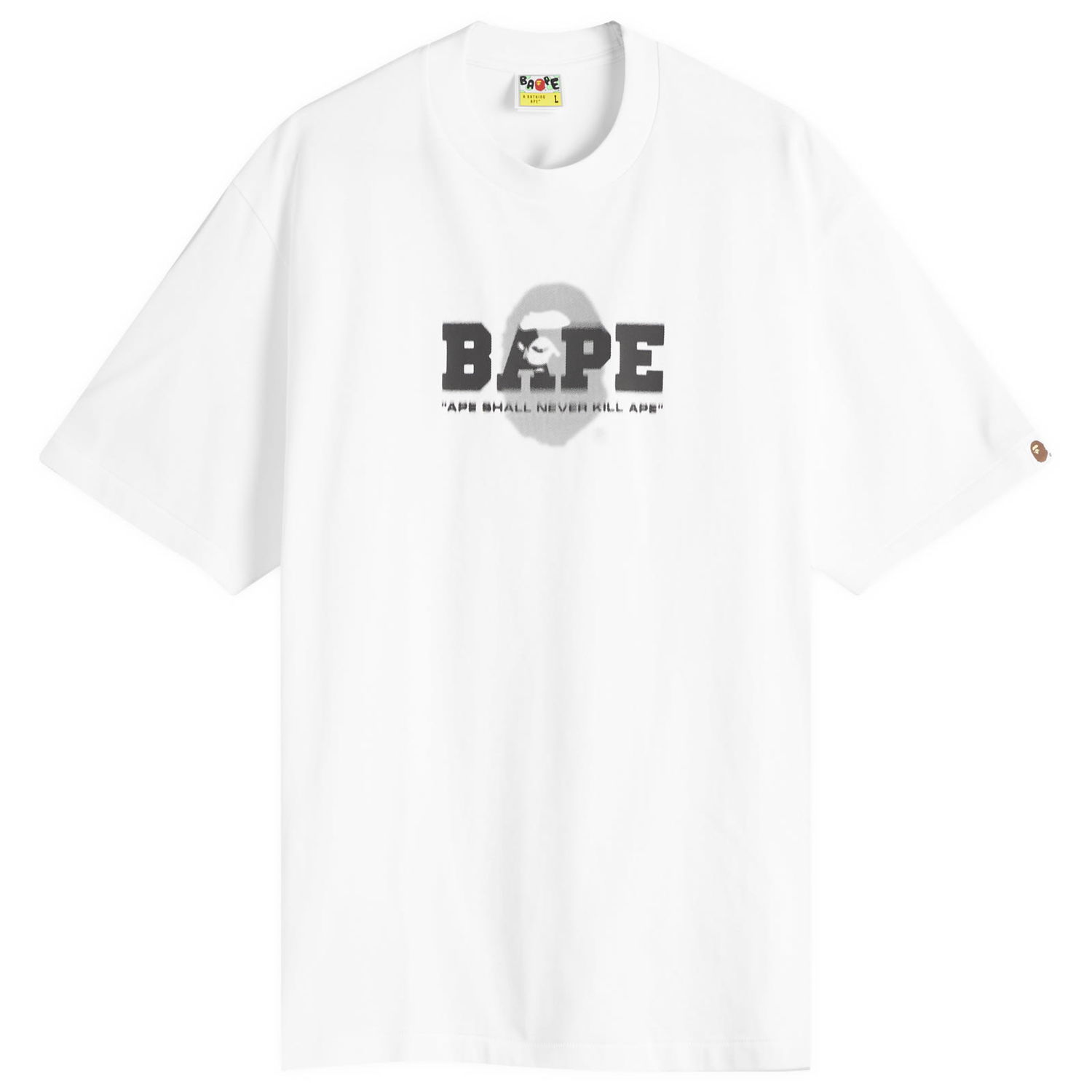 Тениска BAPE Graffiti Logo Relaxed Fit T-Shirt, Size X-Large Бяло | 001TEL301308M-WHT, 0