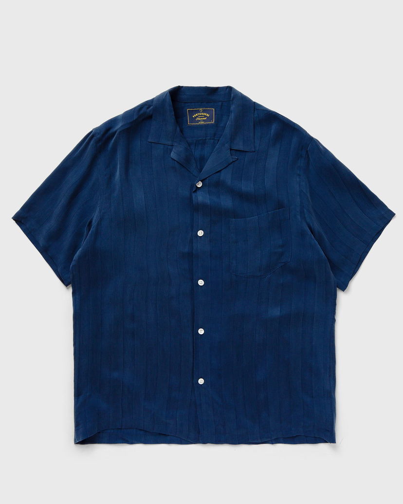 Риза Portuguese Flannel CUPRO STRIPE Тъмно синьо | SS24.0028-BLUE