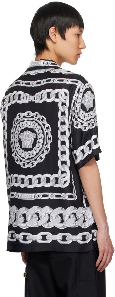 Риза Versace Versace Medusa Chains Silk Shirt Черно | 1003926_1A13397, 2