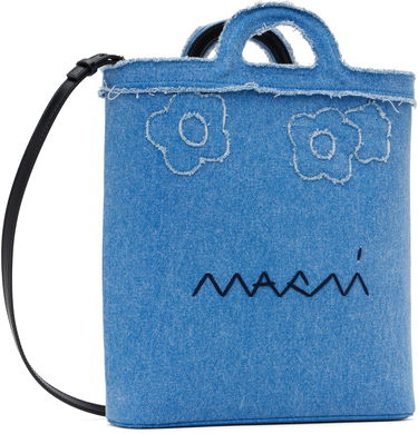Голяма пазарска чанта Marni Marni Tropicalia Denim Crossbody Bag Синьо | SBMP0179L1 P8201, 1