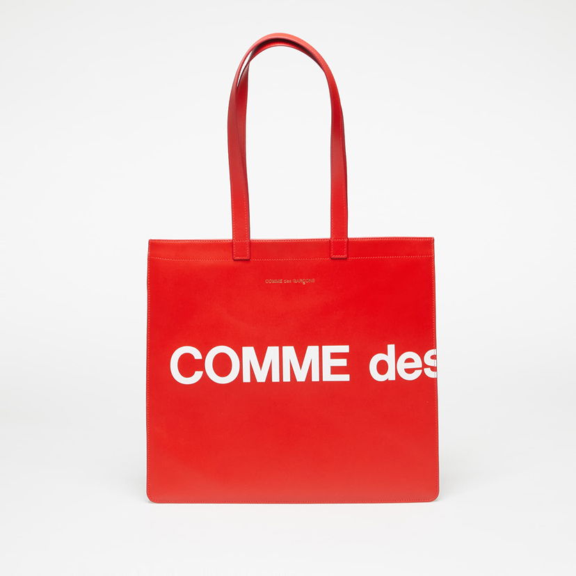 Голяма пазарска чанта Comme des Garçons Huge Logo Tote Bag Red Universal Червено | SA9001HL Red