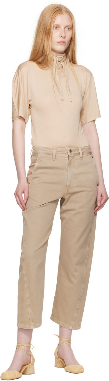 Тениска LEMAIRE Lemaire Short Sleeve Foulard T-Shirt Бежово | TO1337 LJ1011, 4