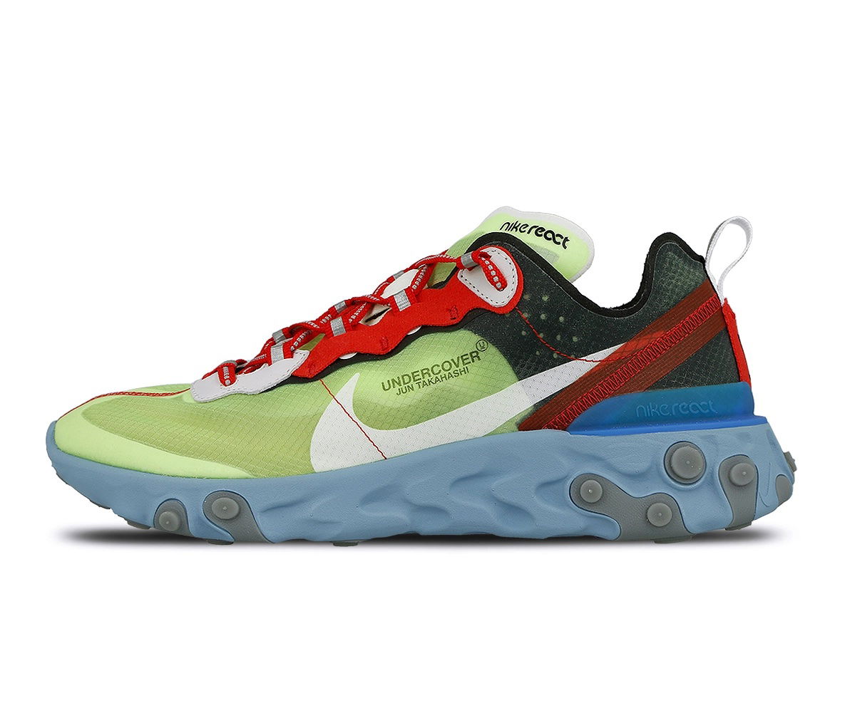 Кецове и обувки Nike Undercover x React Element 87 "Volt" Зелено | BQ2718-700, 0