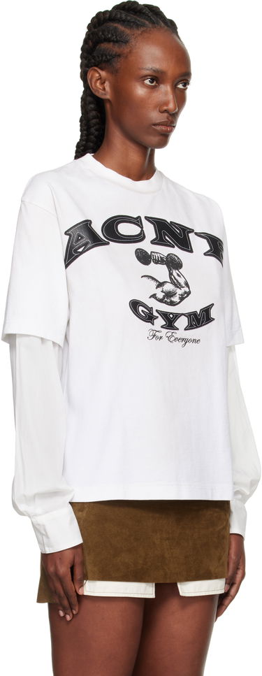 Тениска Acne Studios Layered Logo T-Shirt by Acne Studios Бяло | CL0404-, 1
