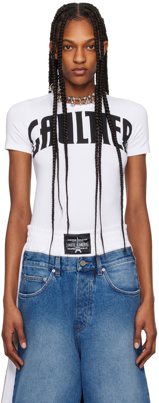 Потник Jean Paul Gaultier Gaultier Women's Graphic Print T-Shirt Бяло | 24/25-F-TS071I-J056-0100