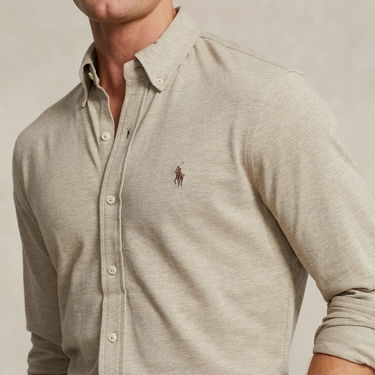 Риза Polo by Ralph Lauren Ralph Lauren Featherweight Pique Shirt Бежово | 710654408119, 0