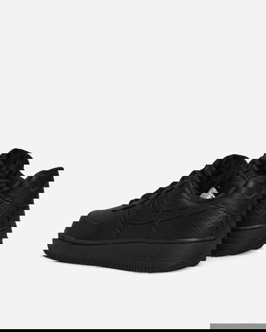 Кецове и обувки Nike Air Force 1 Low SP Triple Black Perforated Черно | HF8189-001, 4
