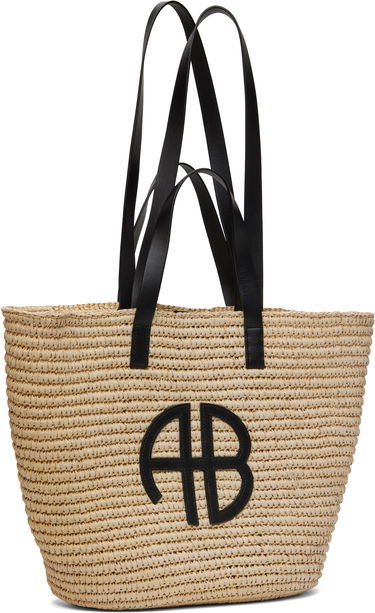 Голяма пазарска чанта Anine Bing ANINE BING Palermo Raffia Tote Бежово | A-13-1161-129, 1
