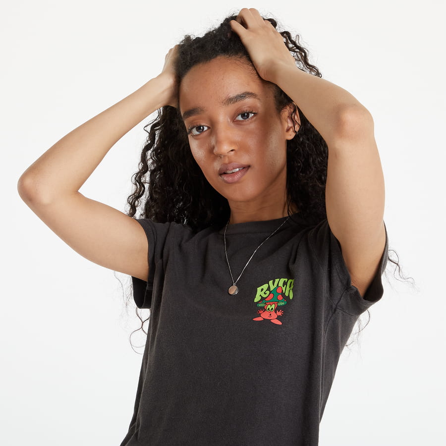 Тениска RVCA Mushtoo Slim Fit Tee Черно | C3SSRQ-RVP2, 1