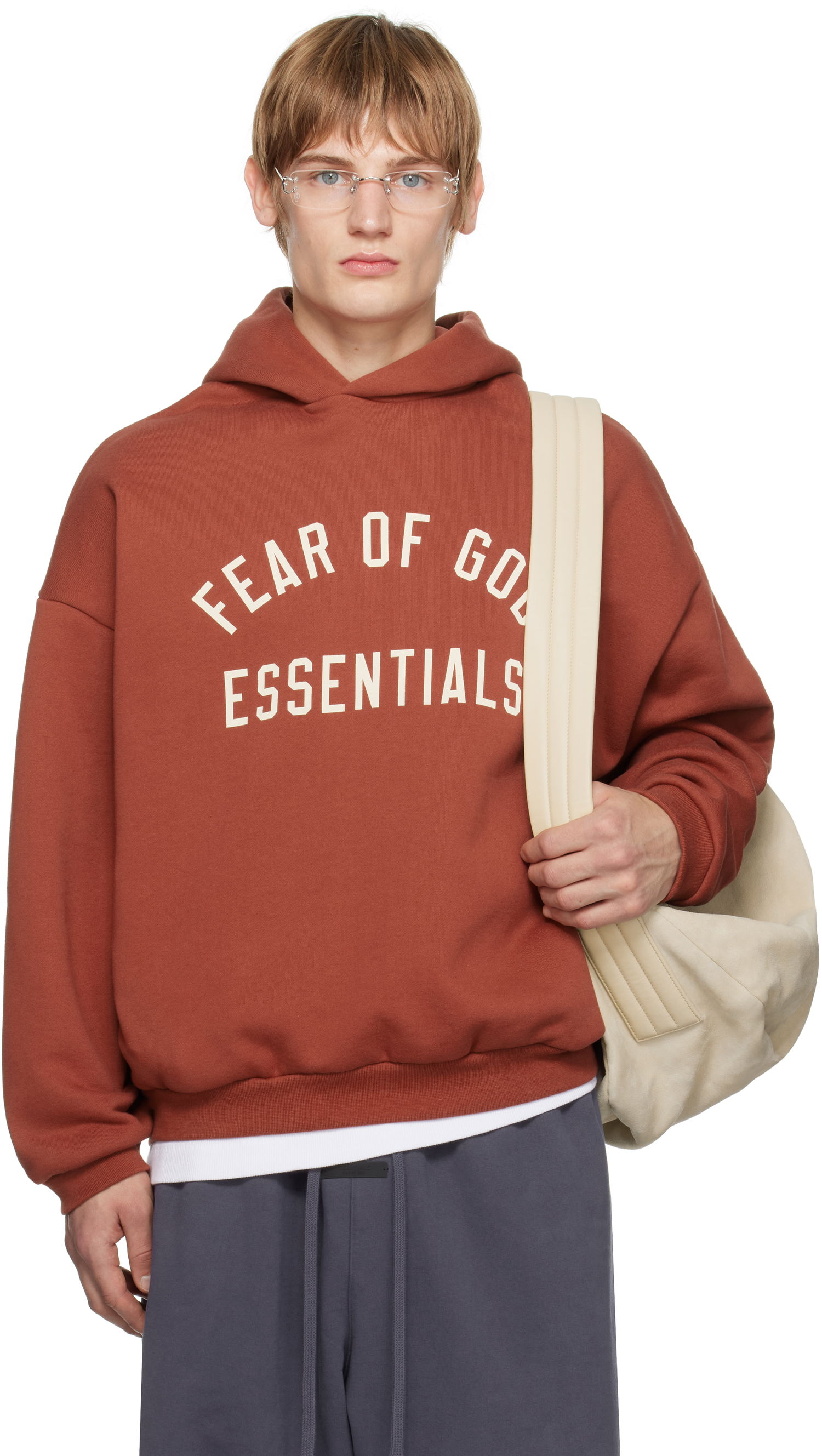 Суитчър Fear of God Fear of God ESSENTIALS Fleece Hoodie Червено | 192HO246256F, 0