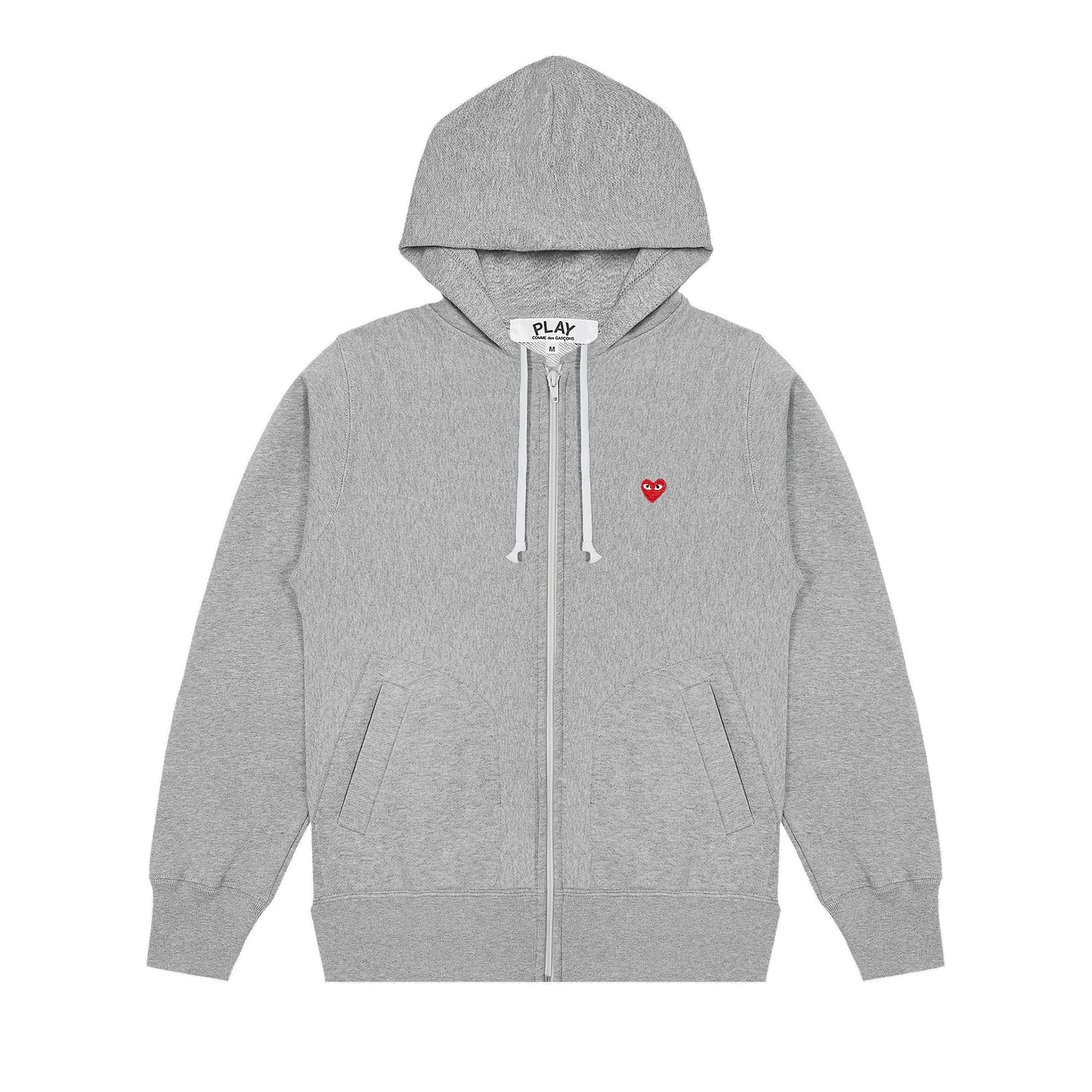 Суитчър Comme des Garçons PLAY Small Heart Zip Hoodie Сиво | AZ T311 051 1, 0