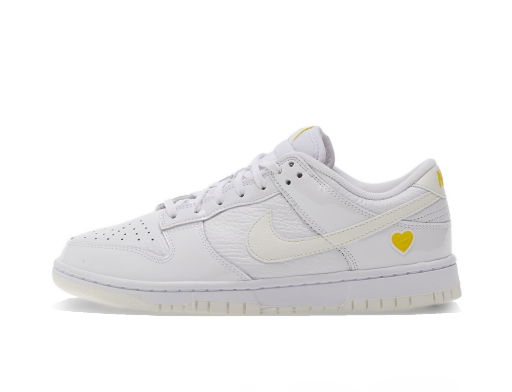 Кецове и обувки Nike Dunk Low Valentine's Day Yellow Heart Бяло | FD0803-100