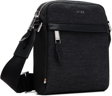 Чанта през рамо BOSS Textured Fabric Crossbody Bag with Logo Hardware Черно | 50548022, 1