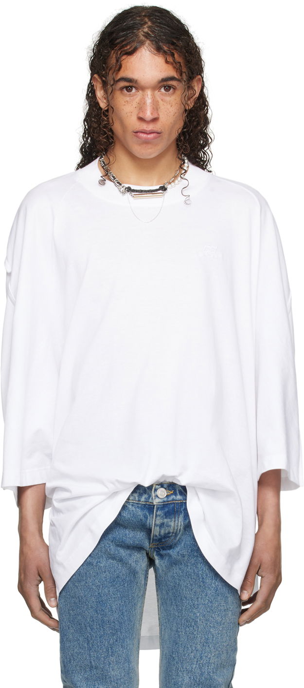 Тениска Jean Paul Gaultier Jean Paul Gaultier Shayne Oliver Edition Oversized T-Shirt Бяло | 24/27-U-TS068B-J063-01