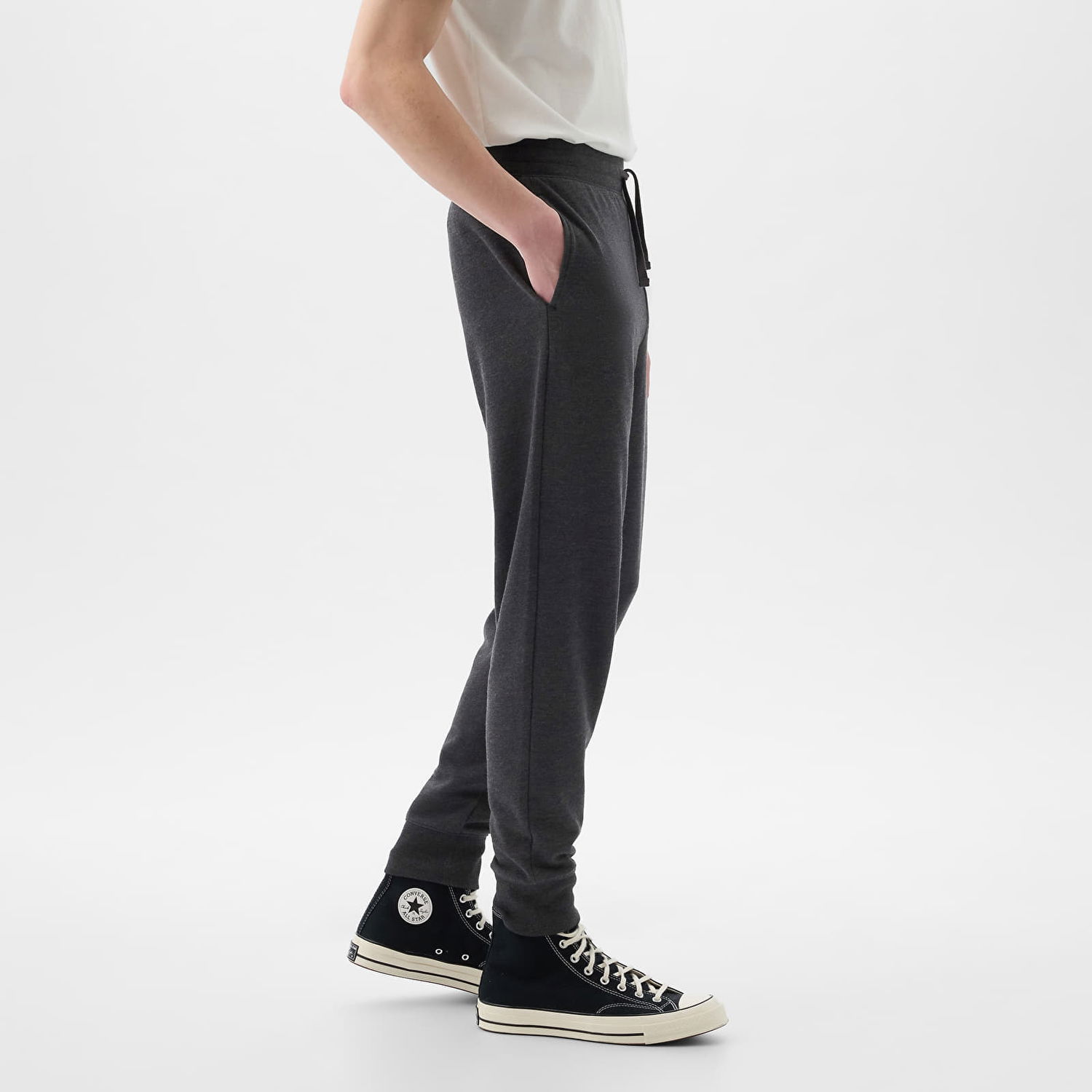 Спортни панталони GAP French Terry Logo Joggers B85 Charcoal Heather Grey Сиво | 868463-00, 1