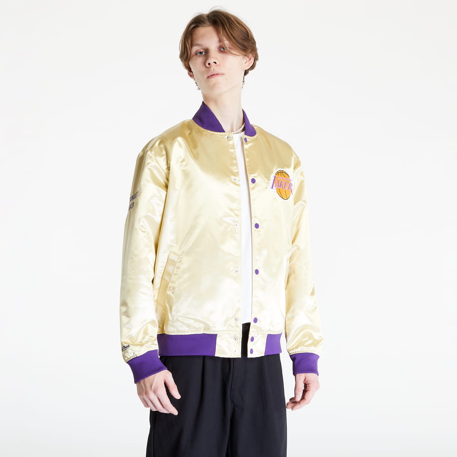 Яке бомбър Mitchell & Ness Fashion LW Satin Jacket Бежово | OJBF3423-LALYYPPPLTGD, 0
