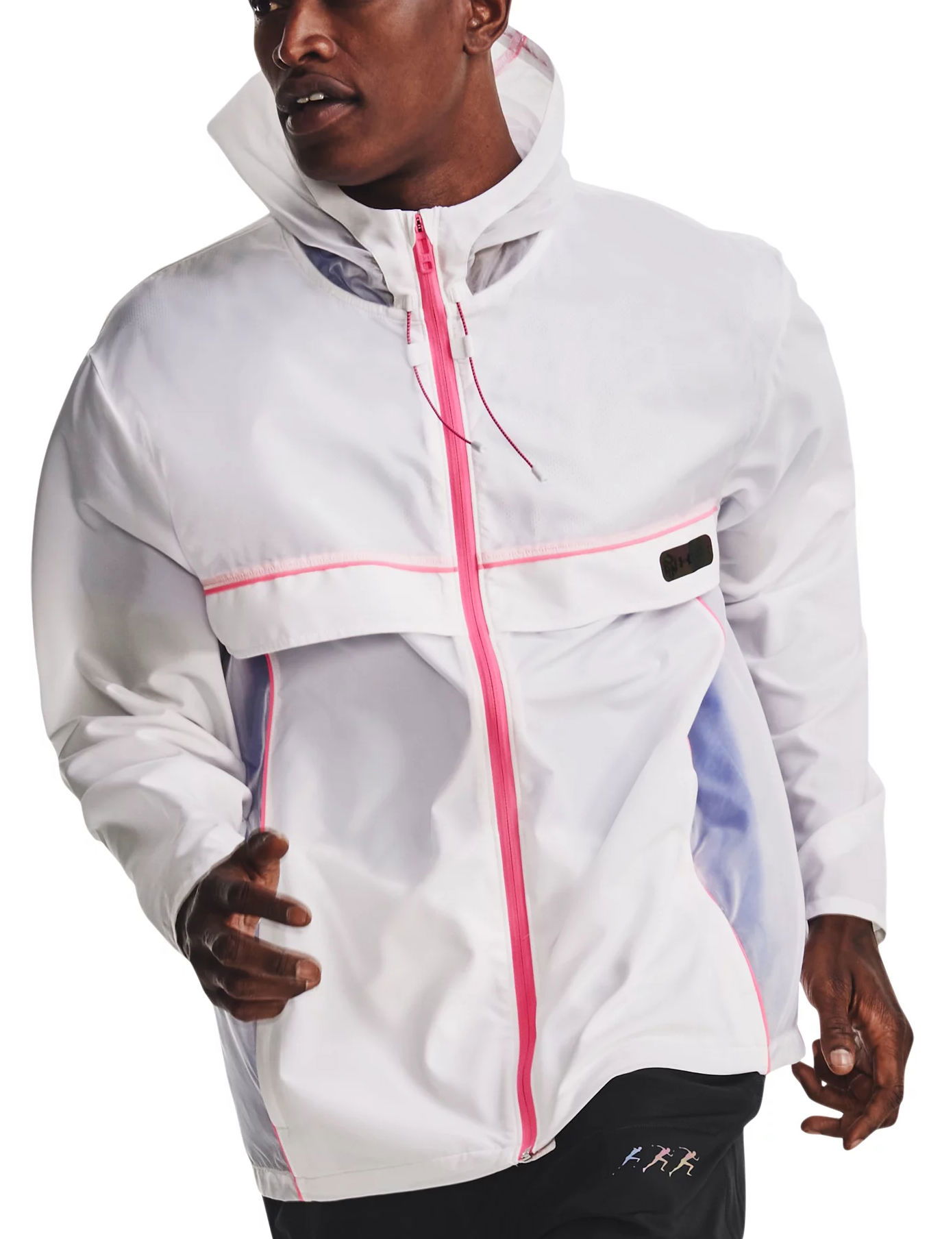 Ветровка Under Armour Run Anywhere Hooded Running Jacket Бяло | 1374229-100, 0