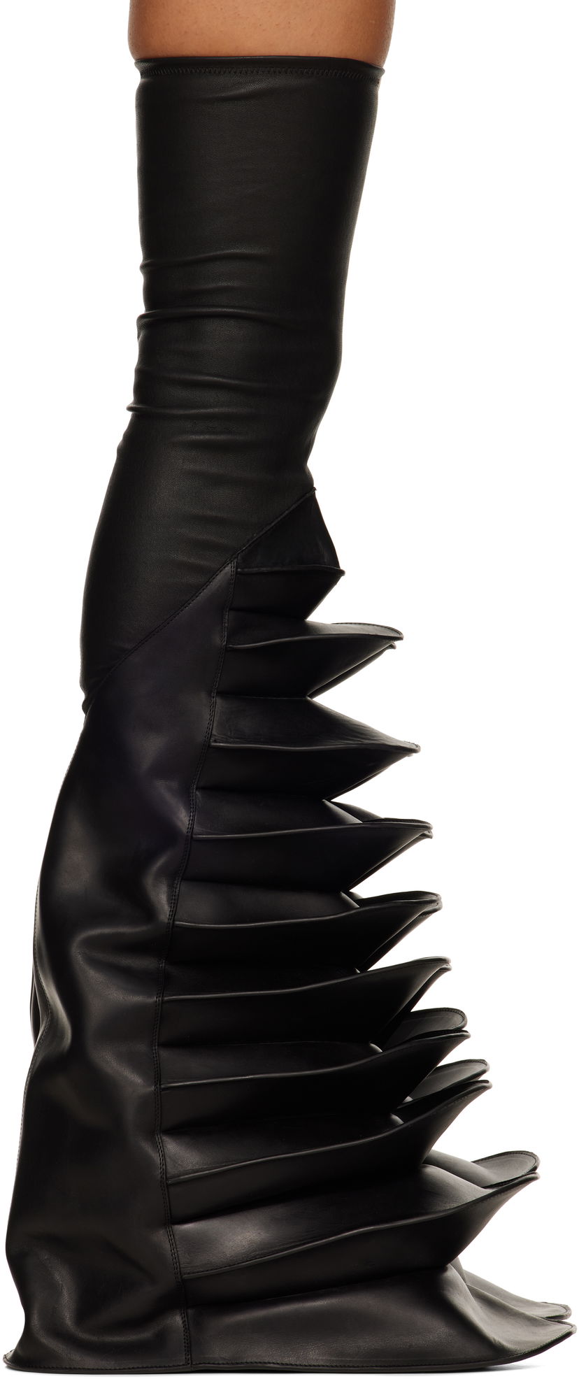 Панталони и дънки Rick Owens Rick Owens Porterville Rhino Cargoflares Tall Boots Черно | RO02D3825 LSLGE