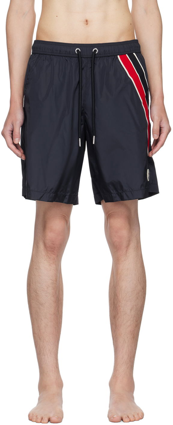 Бански Moncler Navy Logo Patch Swim Shorts Тъмно синьо | J20912C0000653326, 0