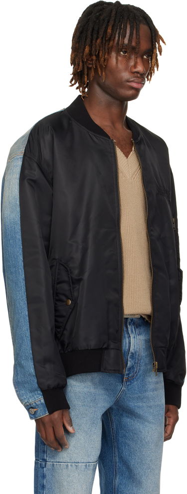 Яке бомбър Maison Margiela MM6 Maison Margiela Sports Denim Bomber Jacket Черно | SH0AM0044 MTN038, 1