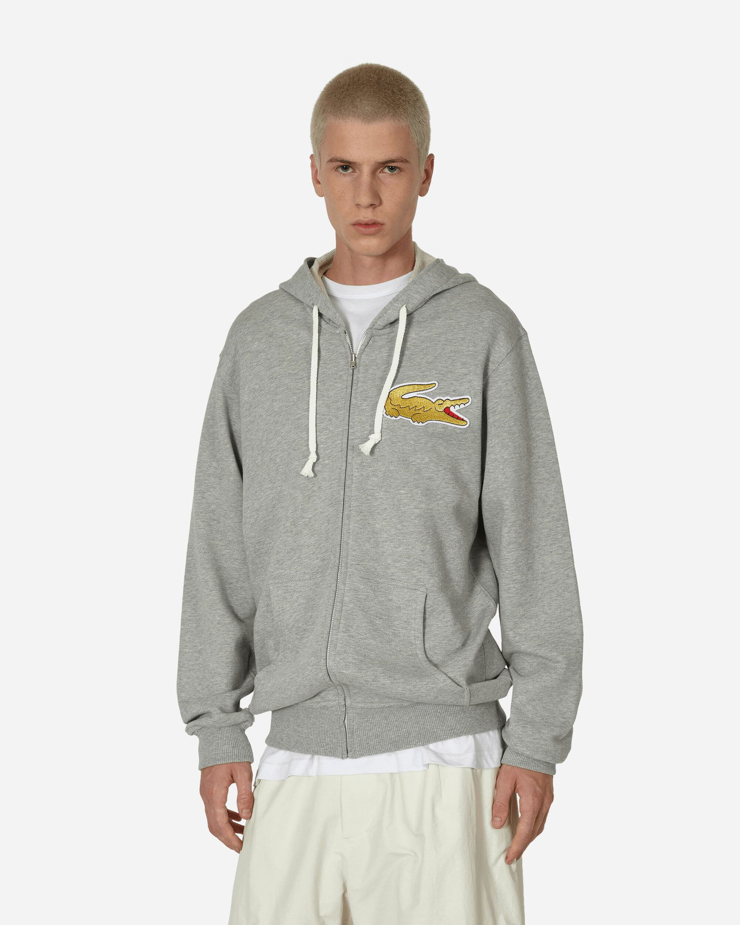 Суитчър Comme des Garçons Lacoste x Zip Up Hoodie Сиво | FL-T006-W23  1, 1