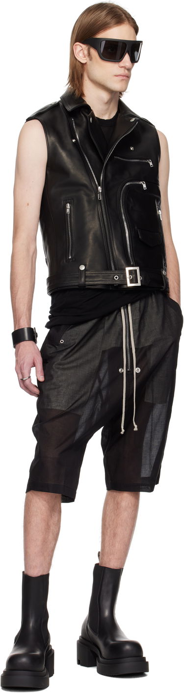 Жилетка Rick Owens Rick Owens Hollywood SL Bauhaus Stooges Leather Vest Черно | RR01E5710 LHJP, 3
