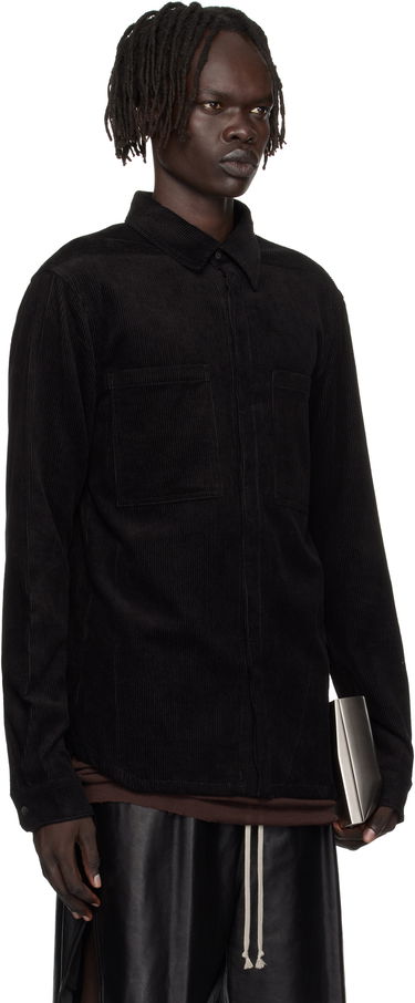 Риза Rick Owens Rick Owens Concordians Corduroy Work Shirt Черно | RU02E1292 MLC9, 1
