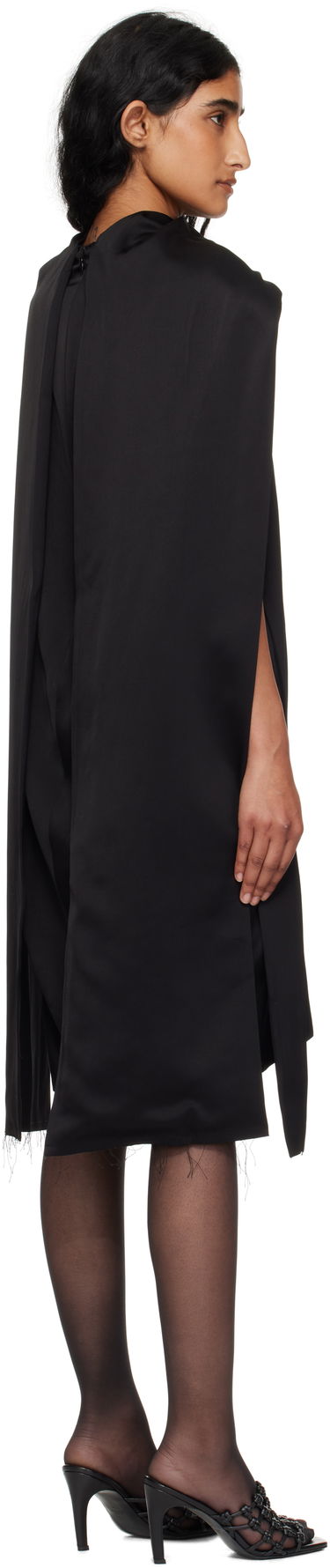 Pокля TOTEME Cocoon Scarf Minidress Черно | 253-WRD0198-FB0382, 2
