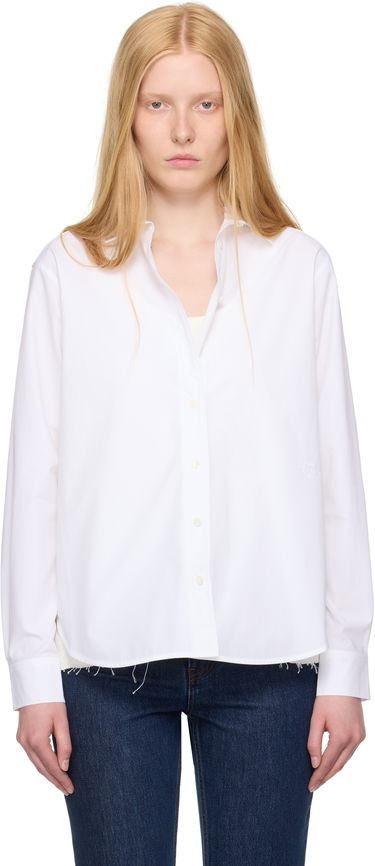 Риза TOTEME Signature Cotton Shirt Бяло | 243-WRT810-FB0119, 0