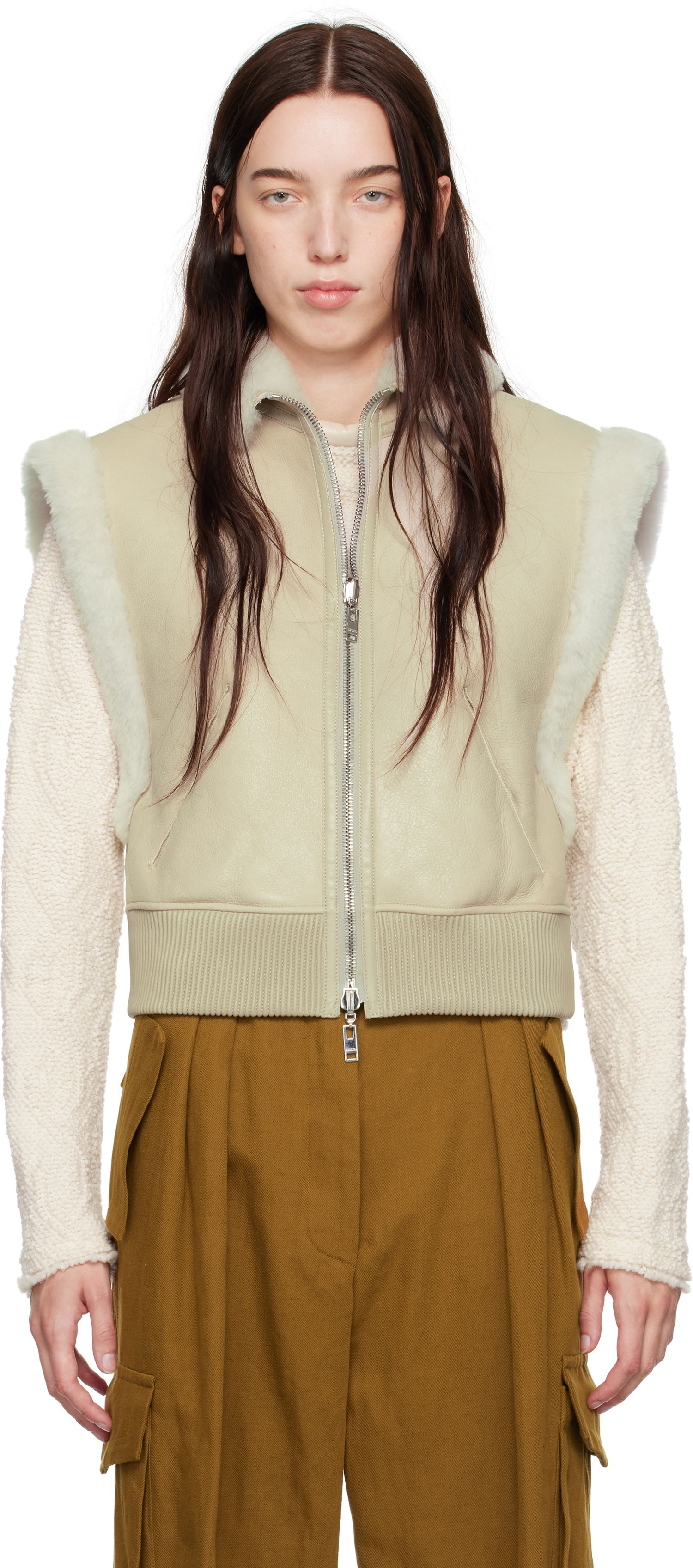 Жилетка ISABEL MARANT Shearling Vest Бяло | MA0293FA-B3A01I, 0