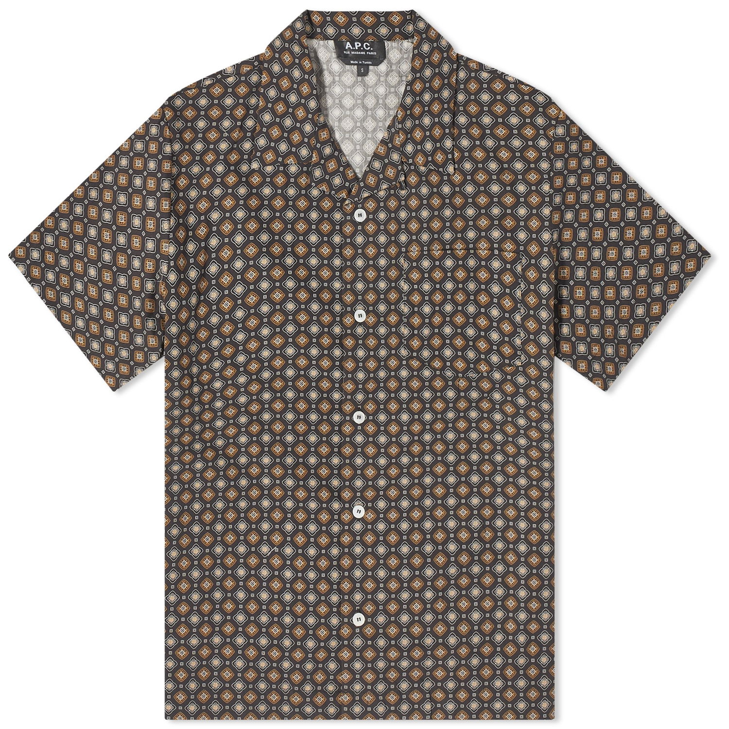 Риза A.P.C. Lloyd Geometric Vacation Shirt Черно | COGXP-H12495-LZZ, 0