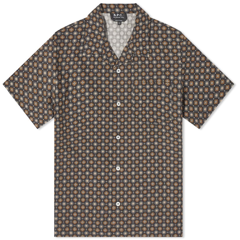 Риза A.P.C. Lloyd Geometric Vacation Shirt Черно | COGXP-H12495-LZZ