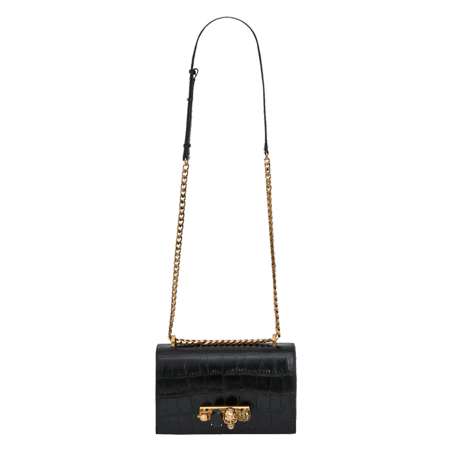 Дамска чанта Alexander McQueen Alexander McQueen Jewelled Satchel Черно | 5541281HB0T1001, 0
