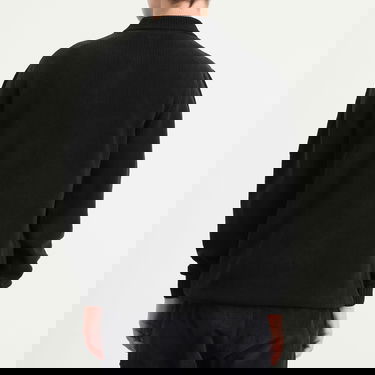 Пуловер C.P. Company C.P. Company Chenille Ribbed Knit Polo, Size Large Черно | 19CMKN021A-005558G-999, 3