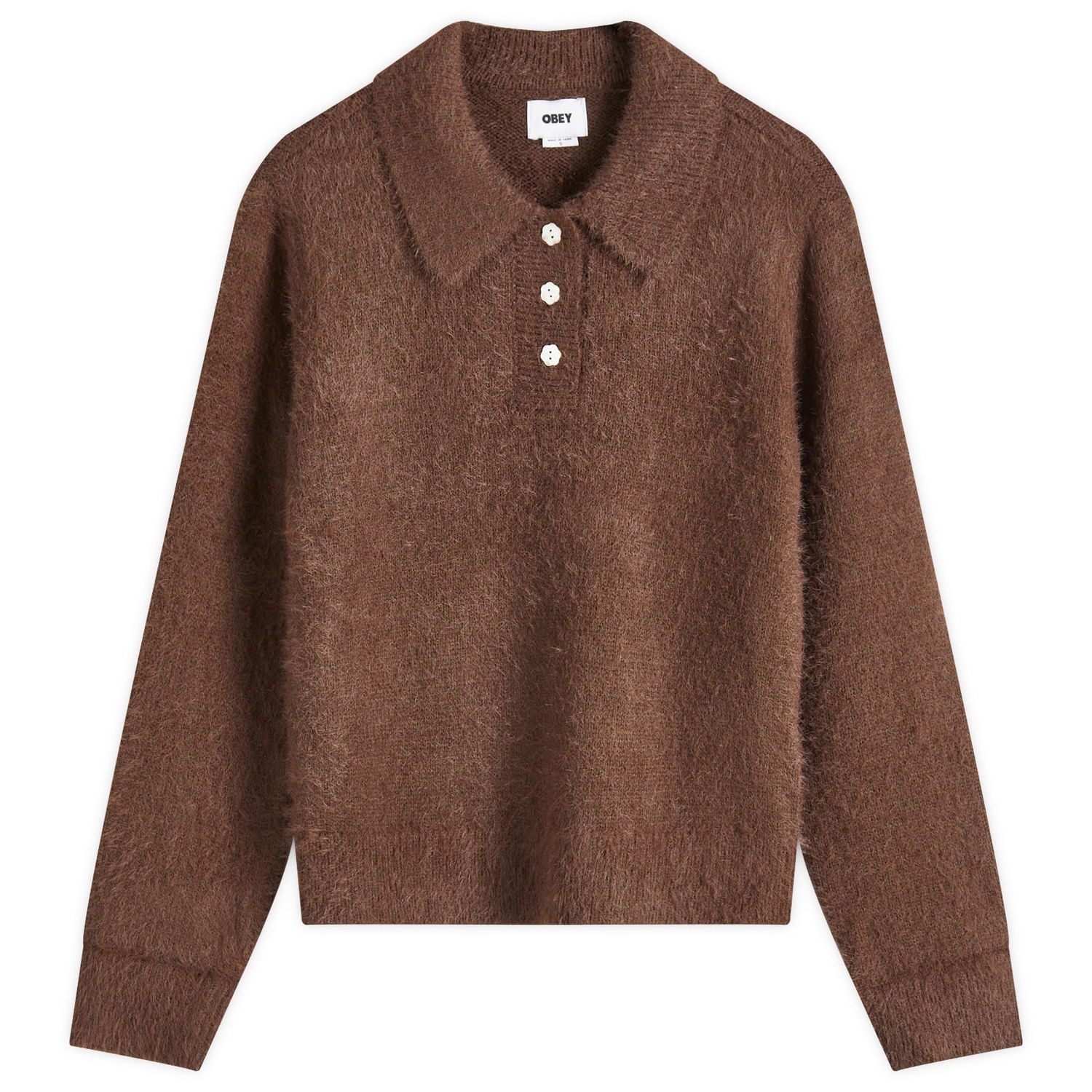Пуловер OBEY Esme Polo Sweater Кафяво | 251000121, 0