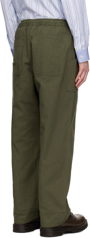 Карго панталони Comme des Garçons Comme des Garçons Homme Linen Herringbone Drawstring Trousers Зелено | HO-P019-051, 2