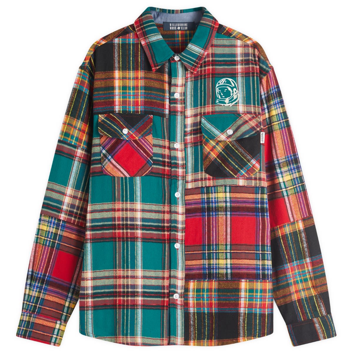 Риза BILLIONAIRE BOYS CLUB Billionaire Boys Club Patchwork Check Shirt, Size Large Многоцветен | B25126-MUL, 1