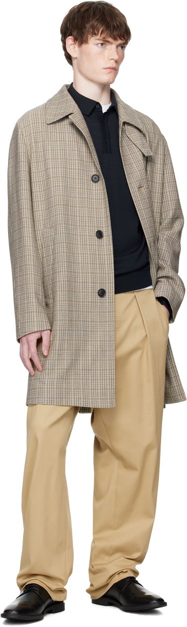 Палта BOSS BOSS Classic-Fit Check Coat Бежово | 50546039, 4