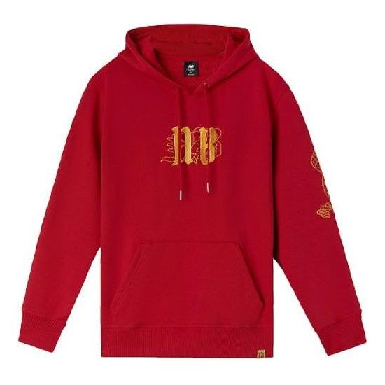 Суитчър New Balance Lifestyle Graphic Print Hoodie Червено | AMT01596-REP, 0