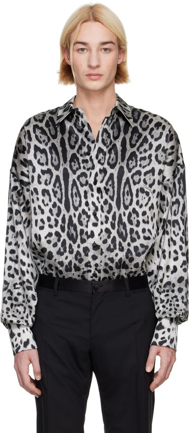 Риза Dolce & Gabbana Dolce&Gabbana Super-Oversize Leopard-Print Silk Shirt Бяло | G5MG0TIS1WT, 0
