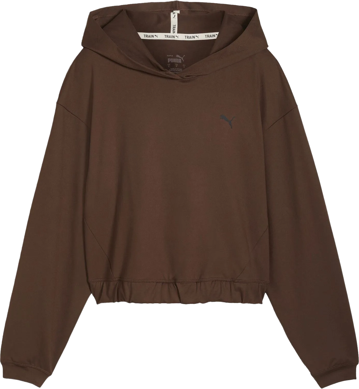 Суитчър Puma Puma Studio Foundations Cropped Hoodie Кафяво | 524848-65, 0