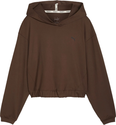 Суитчър Puma Puma Studio Foundations Cropped Hoodie Кафяво | 524848-65, 0