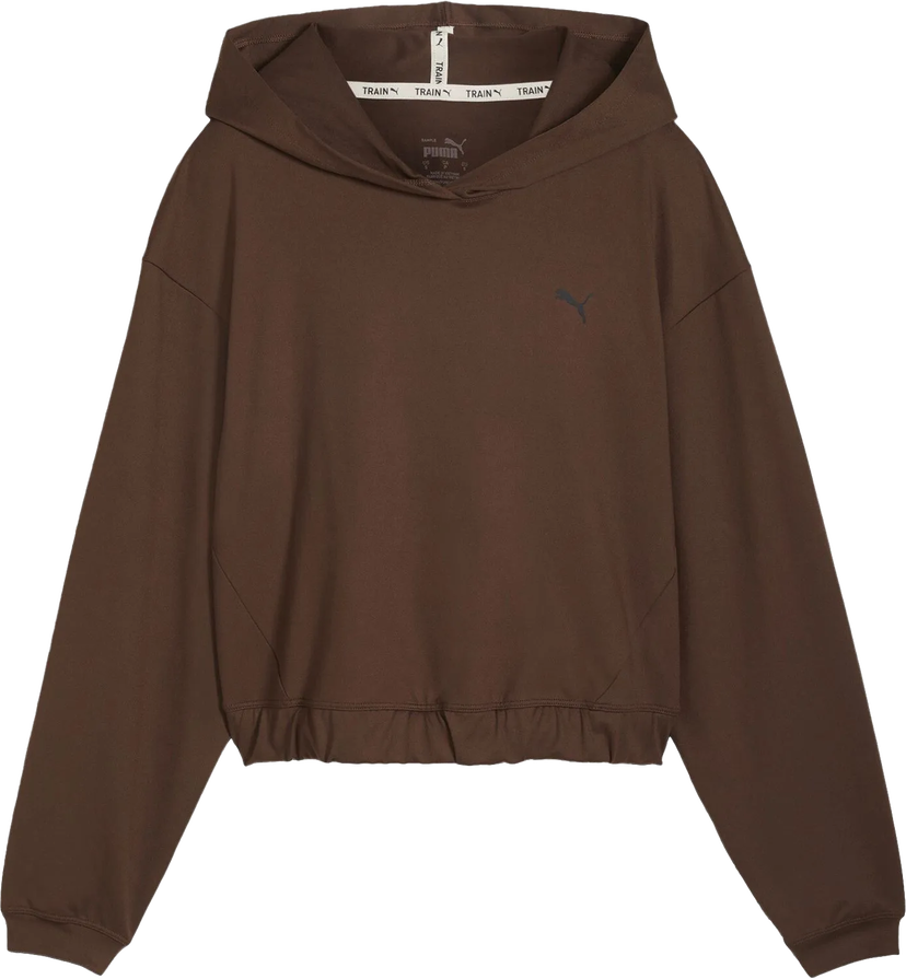 Суитчър Puma Puma Studio Foundations Cropped Hoodie Кафяво | 524848-65