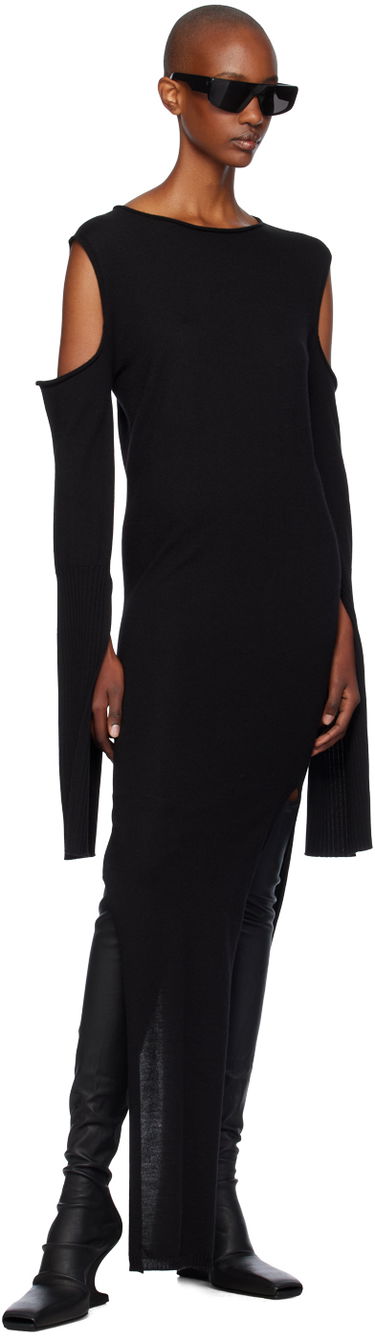 Pокля Rick Owens Rick Owens Porterville Cape Sleeve Maxi Dress Черно | RP02D3610 M, 3