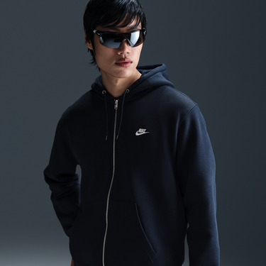 Суитчър Nike Nike Club Fleece Full-Zip Hoodie Тъмно синьо | FN3861-451, 0
