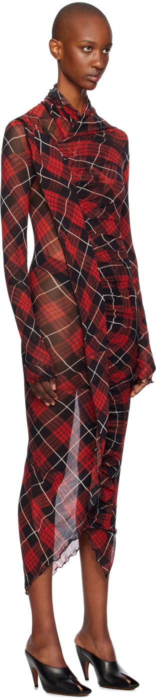 Pокля Jean Paul Gaultier Tartan Midi Dress Червено | 24/31-F-RO230-T568-300001, 1