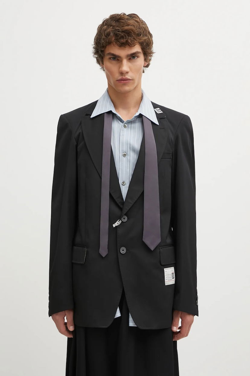 Яке Maison MIHARA YASUHIRO Maison MIHARA YASUHIRO LAYERED Blazer Черно | A15JK031